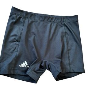 Adidas Team Performance ClimaLite Black Compression Shorts Sz L Black Logo